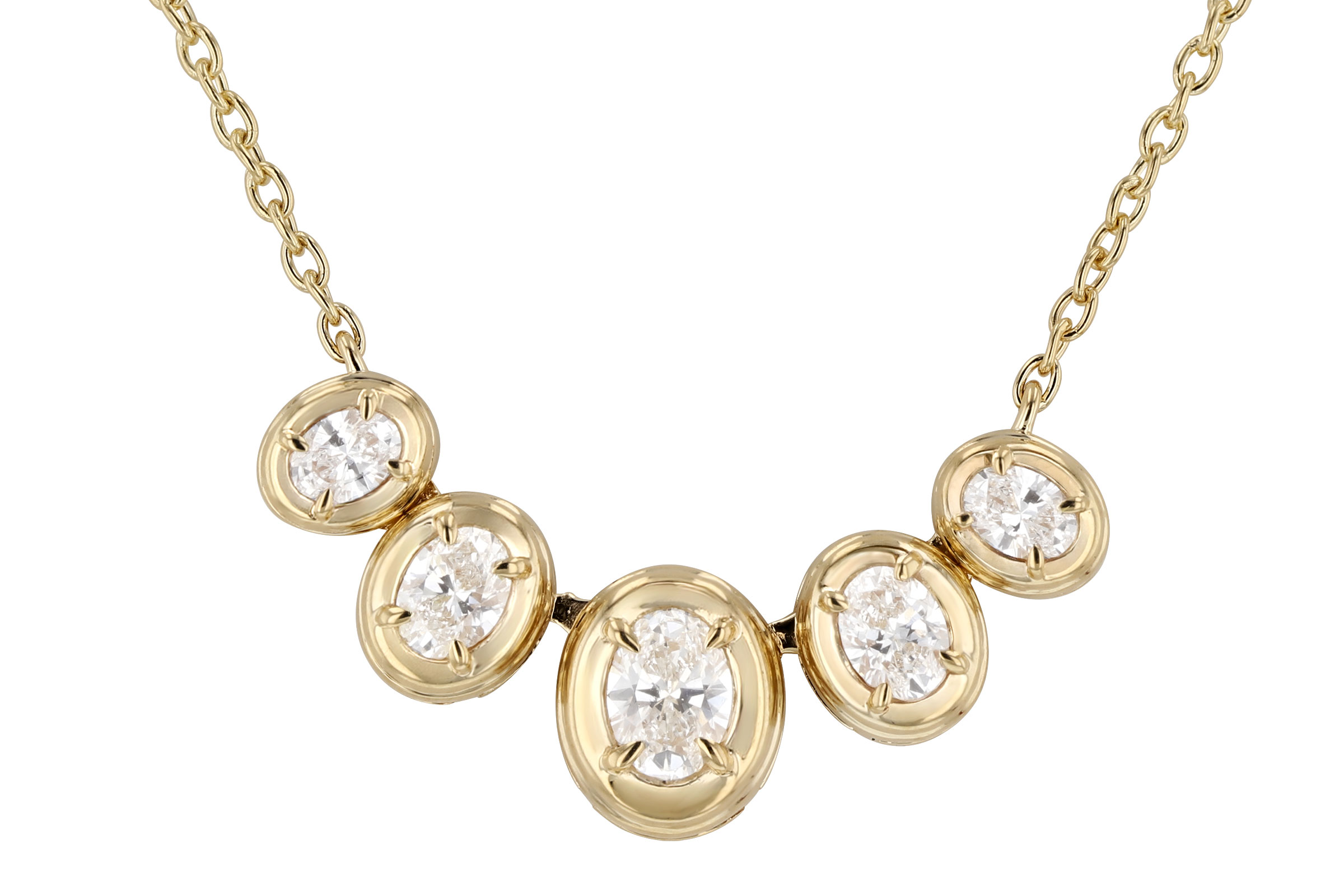 M275-93268: NECKLACE .85 TW OVAL CUT DIA (18")