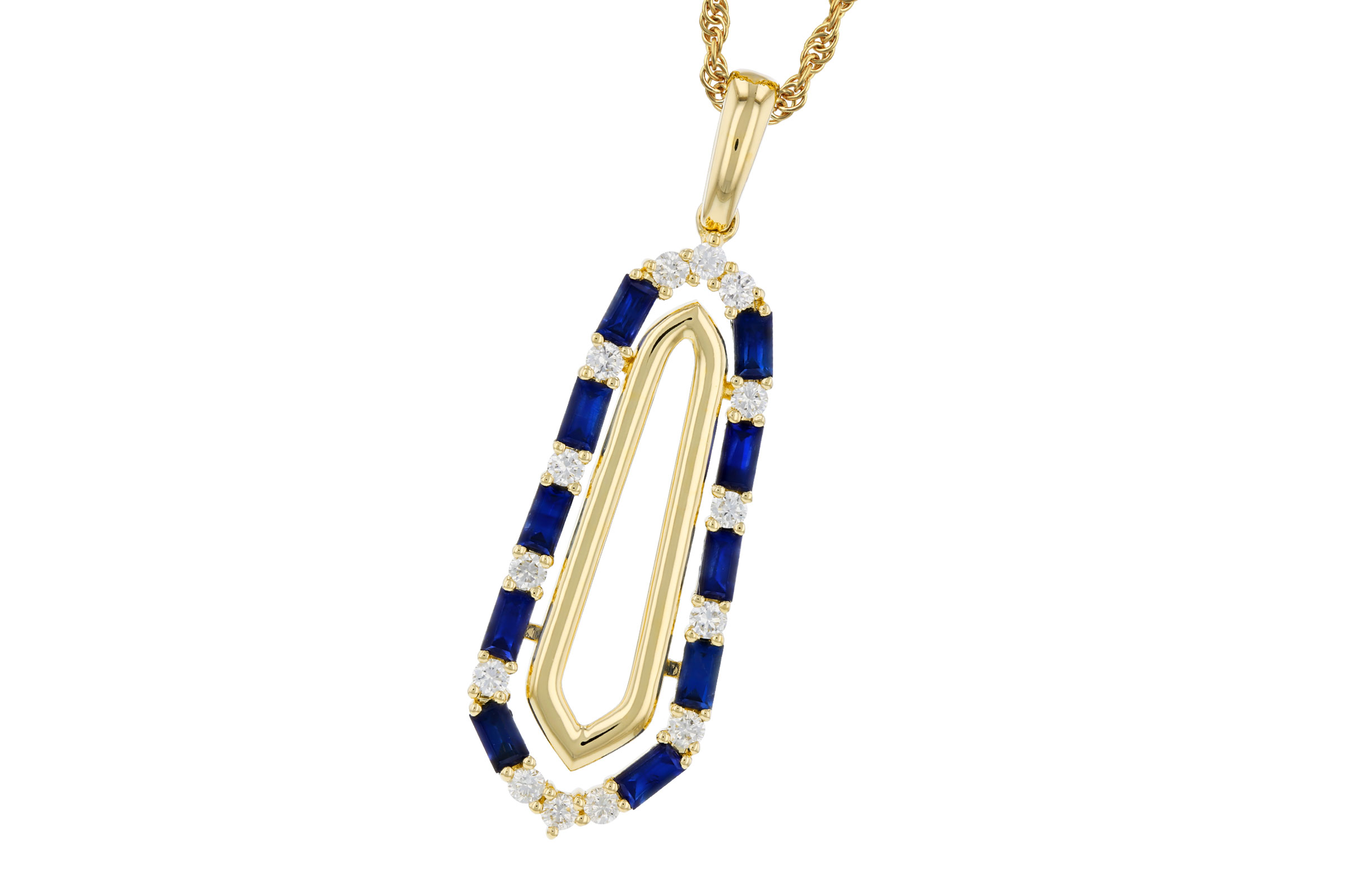 M275-94140: NECKLACE .74 TW SAPPHIRE .94 TGW